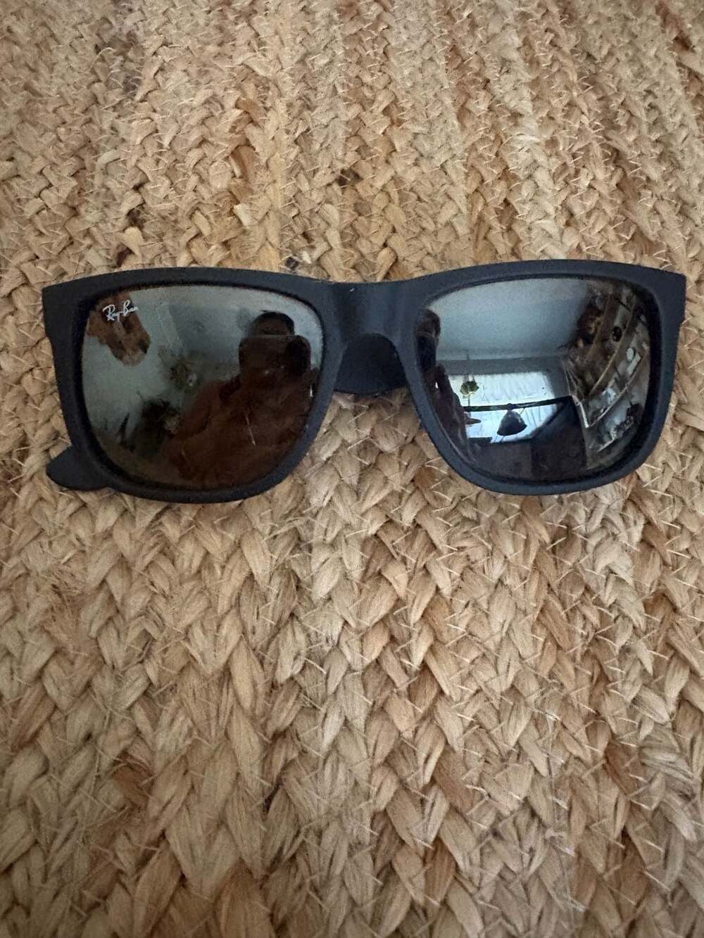 Ray-Ban Justin RB4165 622/6G Rubber Black Frame Gray Mirror Sunglasses 54-16